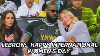 What LeBron James Was Saying To Jeanie Buss & Linda Rambis FULL CONVERSATION