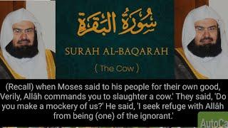 Surah Al-Baqarah The CowRevealed after Hijrah sheikh Abdul Rahman Al-Sudais