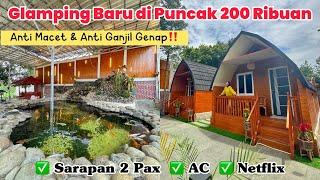 VILLA DLOVEY  BARU‼️Glamping Estetik 200 Ribuan di Puncak Cuma 3 Menit ke Kopi Nako Kebon Jati 