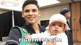 RYAN GARCIA HEARTFELT MOMENT WITH BABY DAUGHTER BEFORE WEIGH-IN SHE MET CANELOS DAUGHTER