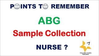 ABG Sample Collection  Nursing Procedure