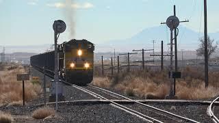 Union Pacific loaded ballast train Bragdon Colorado