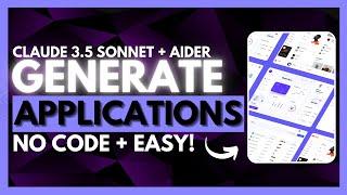 Aider + Claude 3.5 Develop a Full-stack App Without Writing ANY Code