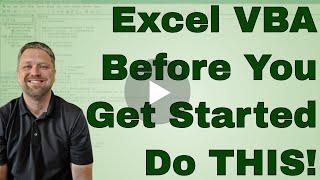 Excel VBA - Getting Started with VBA Macros - The Basic Set-Up