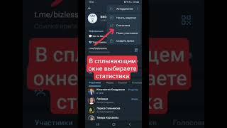 Как посмотреть статистику своей группы или канала в  Telegram?