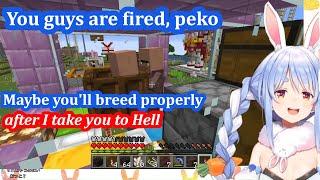 Pekoras Human Factory Breaks Down 【HololiveEng Sub】【Minecraft】