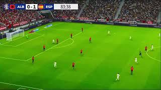 Albania vs Spain  UEFA Euro Cup 2024  eFootball Pes 21 Gameplay PLSL 96