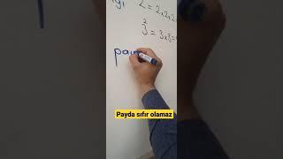 Payda sıfır olamaz.