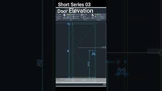 Door Elevation Draw in autocad with yqarch plugin #autocad #architecture #design #shorts  #cadtricks