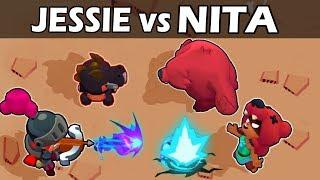 JESSIE vs NITA  1vs1  Brawl Stars