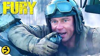 FURY  Skirmish With A Tiger Tank  Brad Pitt  Movie Scene