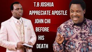 T.B Joshua Appreciate Apostle JOHN CHI before His death #tbjoshualegacy  #emmanueltv  #scoan