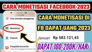 cara monetisasi facebook 2023  cara monetisasi fanspage facebook  cara monetisasi FB dapat uang