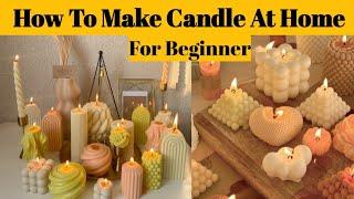 How to Make candle ️ At home  How to make parrafine candle at home for beginners in Urdu \ Hindi