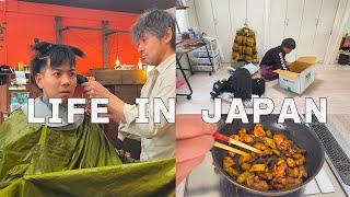 Vlog Japanese daily life  a wonderful day getting a hair cut at a barber shop.