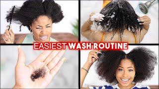 EASIEST Wash Day Routine EVER no tears natural hair