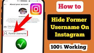 How to Hide Former Username On Instagram 2024