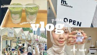 pasar seni date🩰🪿 using mrt mini haul go to central market matcha gurl dinner with family