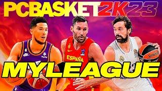 NBA 2K23  MYLEAGUE WITH EUROLEAGUE & FIBA TEAMS  TUTORIAL