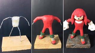 Como hacer a KNUCKLES de Sonic 2 de plastilina  sculpting knuckles clay  the echidna 
