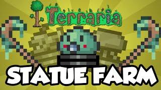 Terraria Statue Farm Tutorial - How To Farm The Slime Staff  Baby Slime - Simple Statue Farm