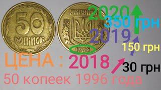 Цена 50 копеек 1996 года сошла с ума  Очень редкая монета. Цена и редкие разновидности.