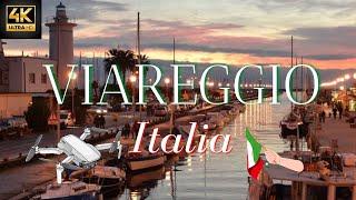 Viareggio Italia Drone & Aerial Video Tour of the Viareggio Citta & Beach in 4k