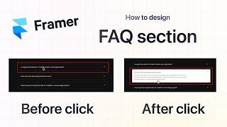 How to design FAQ section in framer  Faq section framer  Accordion framer  Expert Azi