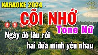 Cõi Nhớ Karaoke Tone Nữ  A#m  Nhạc Sống Âm Thanh Chất Lượng Cao  Trọng Hiếu