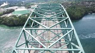 WELCOME TO MAINE 1080HD AERIAL VIEW OF THE PISCATAQUA RIVER BRIDGE DJI PHANTOMJOHNNY J FLA