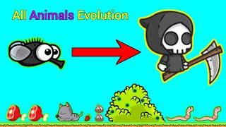 All Animals Evolution With Default Reaper Skins EvoWorld.io