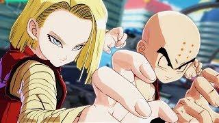 NEW EXCLUSIVE Android 18 & Krillin Special Super Attack Finisher Dragon Ball FighterZ Gameplay