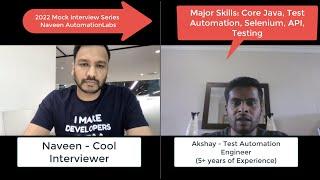 SDET  QA Automation Mock Interview - 5+ Years of Experience