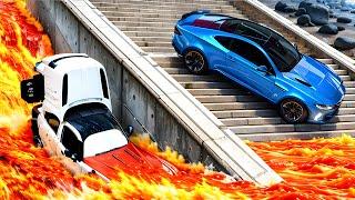 Cars vs Lava TRAPS ▶️ BeamNG Drive - Long Video SPECIAL