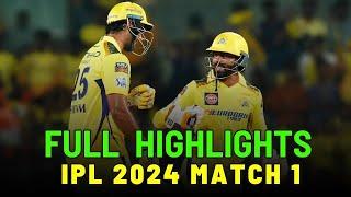 IPL 2024 Match 1 Highlights  Chennai Super Kings vs Royal Challengers Bangalore