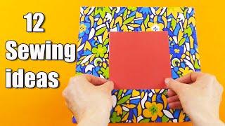 12 Easy Sewing Projects for beginners in 25 min  Sewing ideas from leftover fabric  Sewing tips