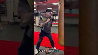 Ryan Garcia hits bag taunting Devin Haney team