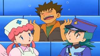 Nurse Joy Or Officer Jenny  Brock Funny Moment  Hindi Pokémon Advanced Battle Season 8