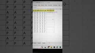 Find Employees Attendance % In Excel   2 Important Excel Functions  #shorts #learning #bytetech