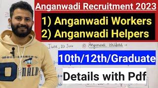 J&K Anganwadi Recruitment 2023  10th12thGraduate Pass Jobs  PDF 