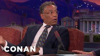 Giancarlo Esposito Terrified A Woman In The Airplane Bathroom Line  CONAN on TBS