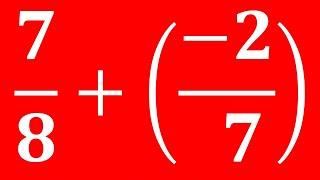 How to add a negative fraction to a positive fraction  How to add positive and negative fractions