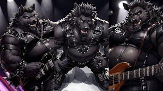 FULL wolf rocker outfit stage male