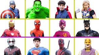 Superhero Transformations Hulk Spider-Man Superman Captain America The Flash Batman