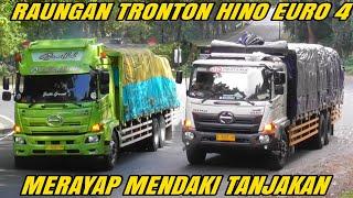 Truk Hino & Isuzu Giga Mendominasi Full Muatan Begini Raungan Tronton Hino Euro 4 Ditanjakan