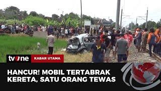 Tak Berbentuk Minibus Hancur Tertabrak Kereta di Perlintasan Tanpa Palang Pintu di klaten  tvOne