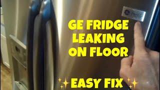  GE FRIDGE LEAKING ON FLOOR - EASY FIX 