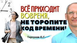 ВСЁ приходит ВОВРЕМЯ - Не торопите ХОД ВРЕМЕНИ Торсунов лекции