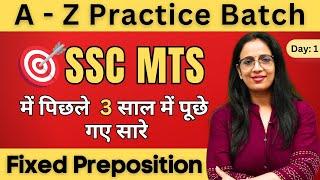 A - Z  Practice Batch  Fixed Preposition Asked in SSC MTS in Last 3 Years  English With Rani Maam