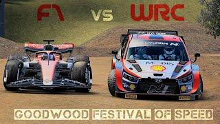 WRC vs F1 ?  Crazy Subaru Mcrae Focus Audi Quattro & more  Goodwood Festival Of Speed 2024